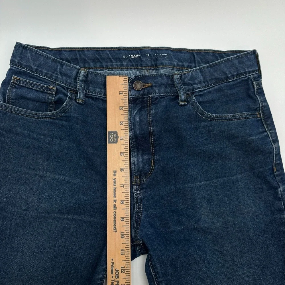 Old Navy Jeans Girls 16 Plus Blue Denim Skinny Leg‎ 5-Pocket Mid Rise Preppy